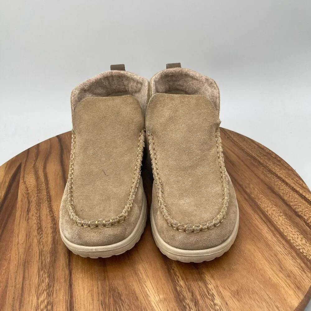 Hey Dude Denny Boots Womens Size 8 Brown Suede Casual Slip On Comfort Bootie